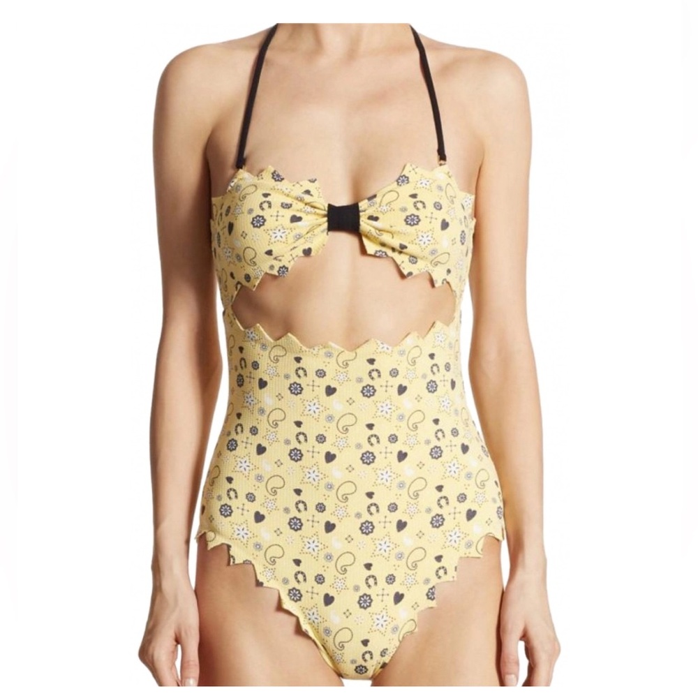 Marysia Yellow Cutout One-Piece Swimsuit(S)